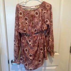 Floral cut out dress